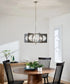 Alscar 28"W 6-Light Driftwood Grey Finish Modern Chandelier Light by Kichler