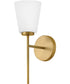 Bri 1-Light Medium Single Light Vanity in Lacquered Brass