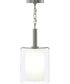 Mack 1-Light Pendant with Layered Glass Shade Brushed Nickel