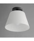 Hudson 1-Light Semi-Flush Mount/Pendant Black