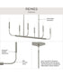 Reines 6-Light Linear Chandelier Brushed Nickel