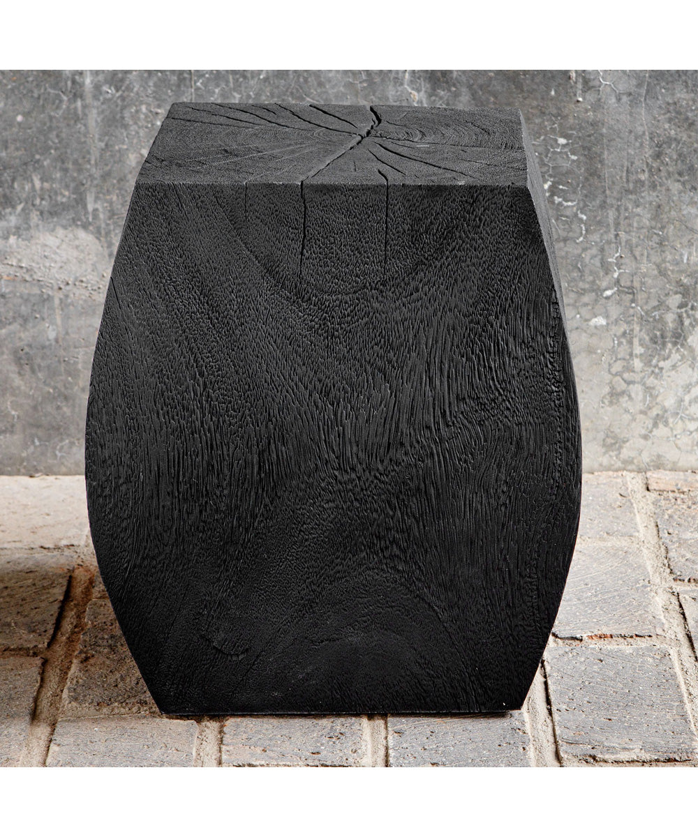 Grove Black Wooden Accent Stool