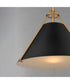 Lucas Single Pendant Black / Natural Aged Brass