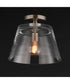 Hudson 1-Light Semi-Flush Mount/Pendant Satin Nickel