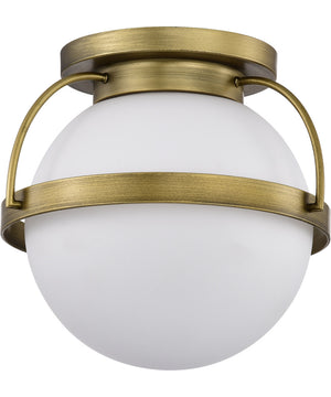 Lakeshore 1-Light Close-to-Ceiling Natural Brass