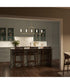 Mack 5-Light Linear Chandelier with Layered Glass Shades Brushed Gold
