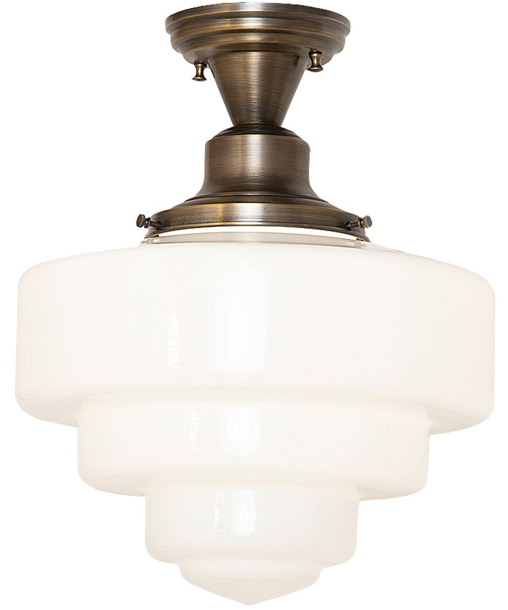13.5" Wide Revival Schoolhouse Tiered Globe Flushmount