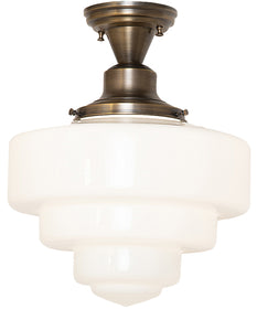 13.5" Wide Revival Schoolhouse Tiered Globe Flushmount