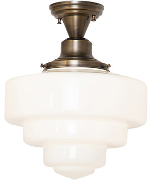 13.5" Wide Revival Schoolhouse Tiered Globe Flushmount