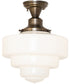 13.5" Wide Revival Schoolhouse Tiered Globe Flushmount