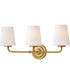 McKenna 3-Light Medium Three Light Vanity in Lacquered Brass