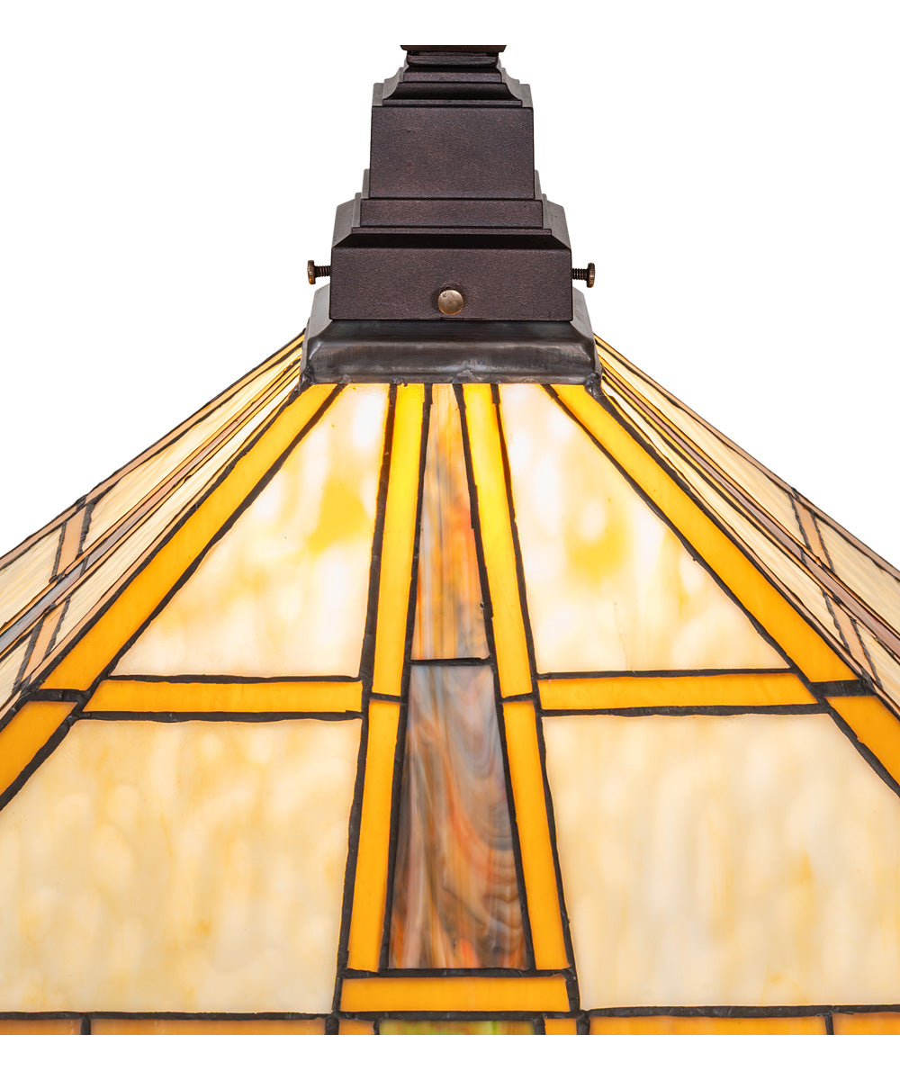 17" Square Prairie Straw Flushmount