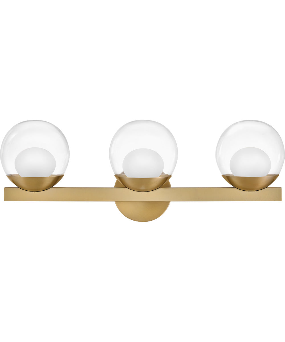 Sunni 3-Light Medium Three Light Vanity in Lacquered Brass