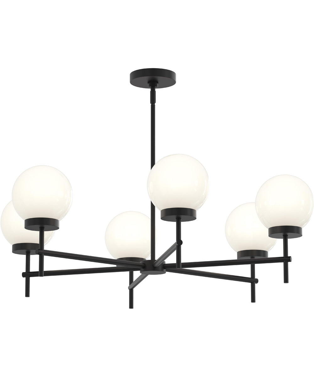 Rigsby 6-Light Medium Chandelier Matte Black
