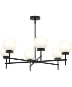 Rigsby 6-Light Medium Chandelier Matte Black