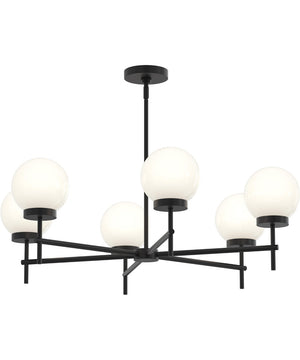 Rigsby 6-Light Medium Chandelier Matte Black