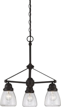 22"W Laurel 3-Light Chandelier Sudbury Bronze