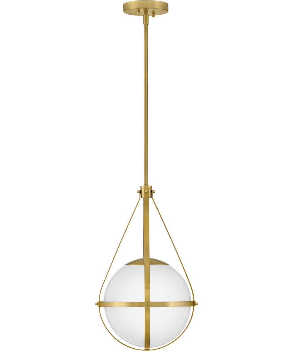 Colby 1-Light Small Pendant in Lacquered Brass