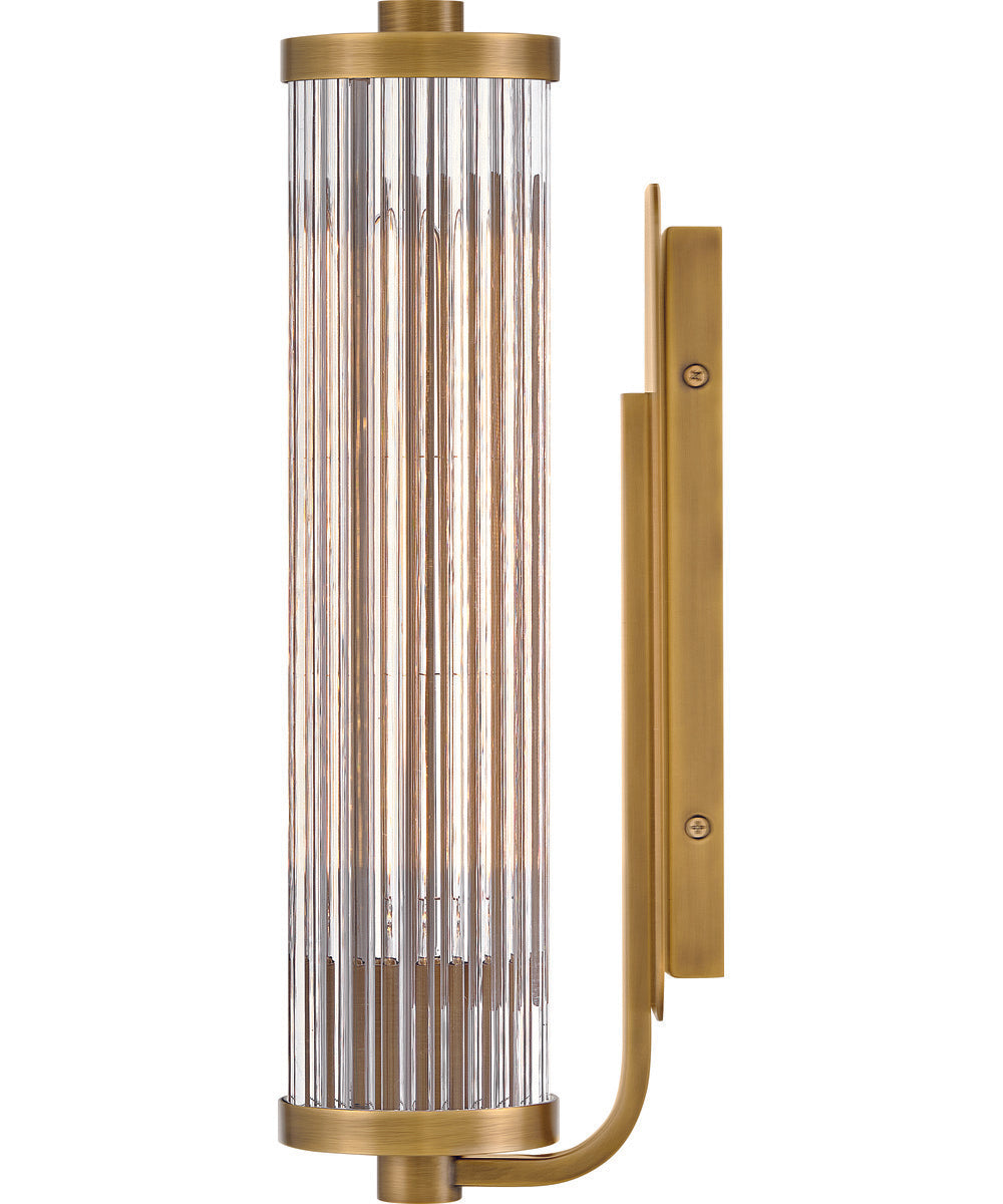 Ellery 1-Light Medium Single Light Sconce in Heritage Brass