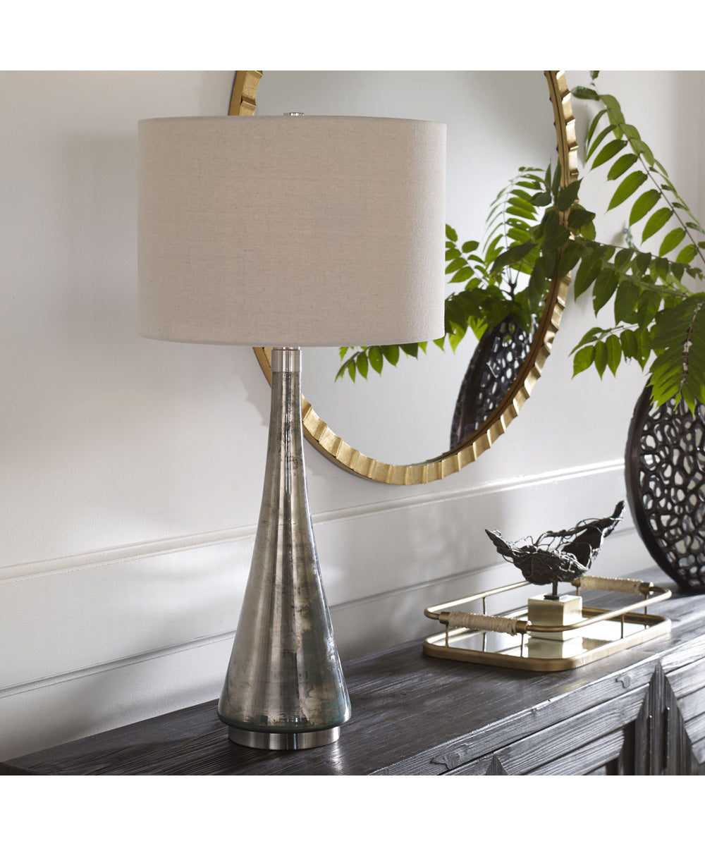 Contour Metallic Glass Table Lamp