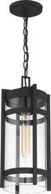 16"H Tofino 1-Light Outdoor Textured Black / Clear Seeded