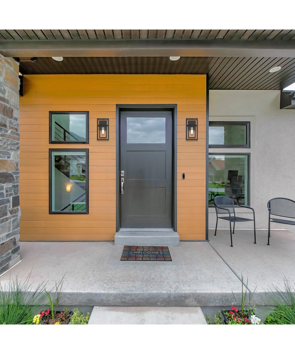 Burton 1 Light Wall Lantern Black