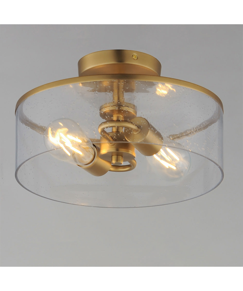 Livingston 2-Light Semi-Flush Mount Natural Aged Brass