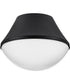 Haddie 1-Light Small Flush Mount in Black