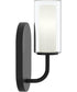 Mack 1-Light Wall Sconce with Layered Glass Shade Matte Black