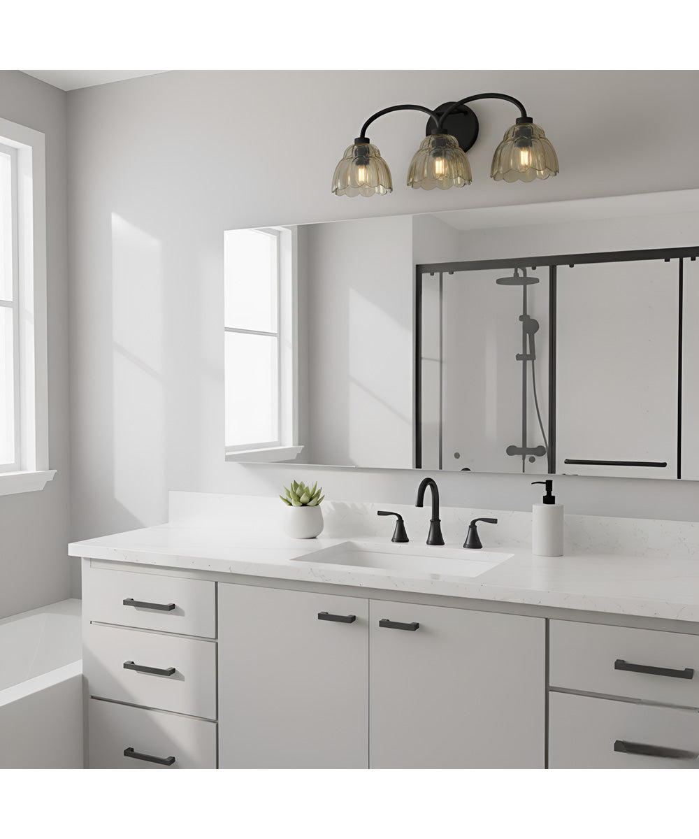 Whitecap 3-light Bath Light Mottled Cocoa