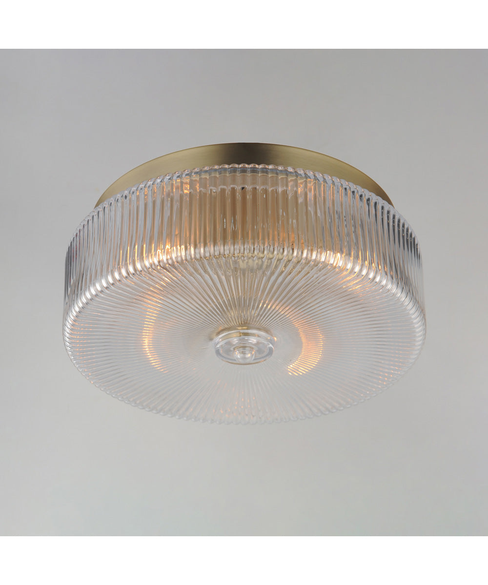 Kasbah 4-Light Flush Mount Satin Brass