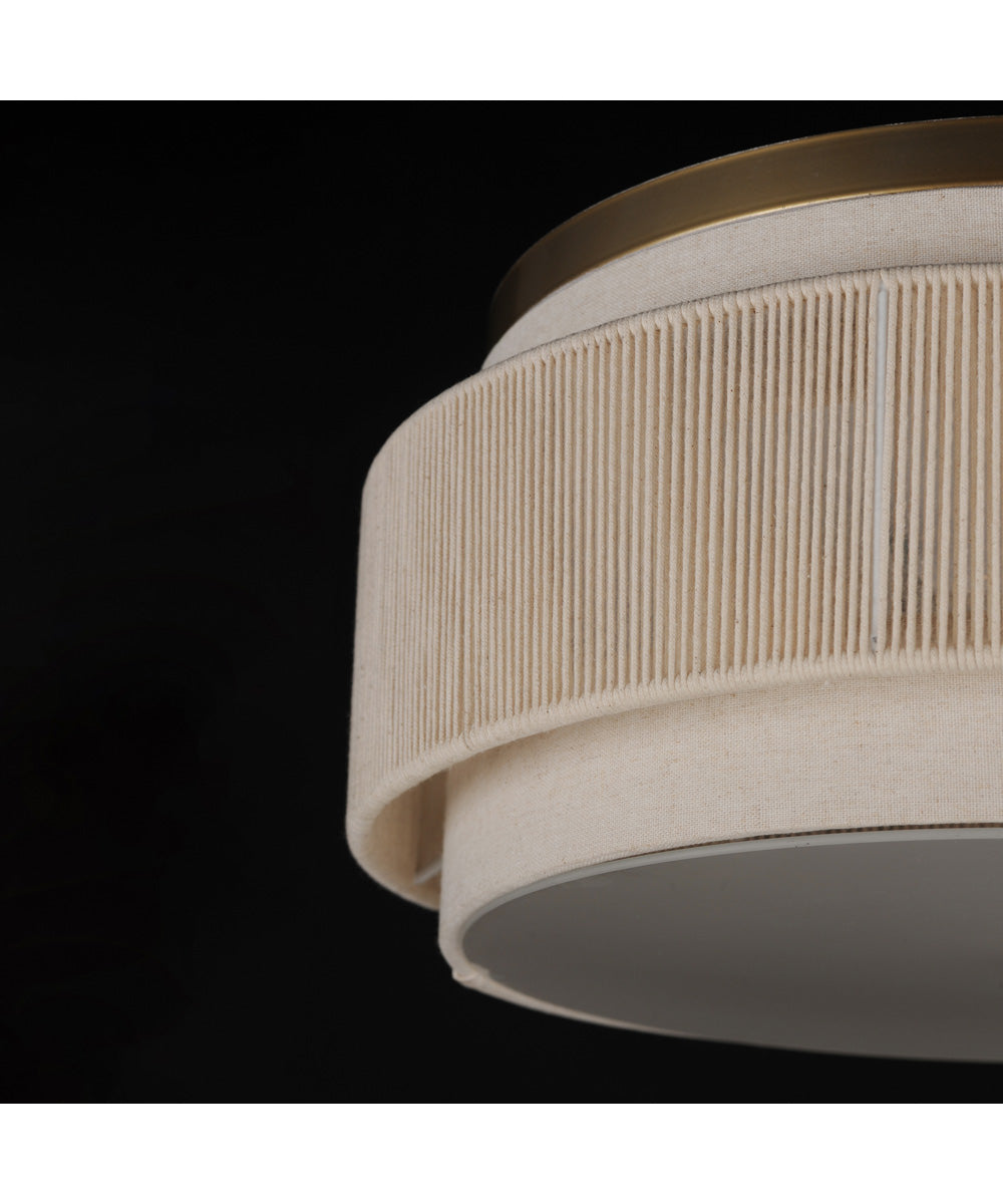 Seacliff 2-Light Flush Mount Natural Aged Brass