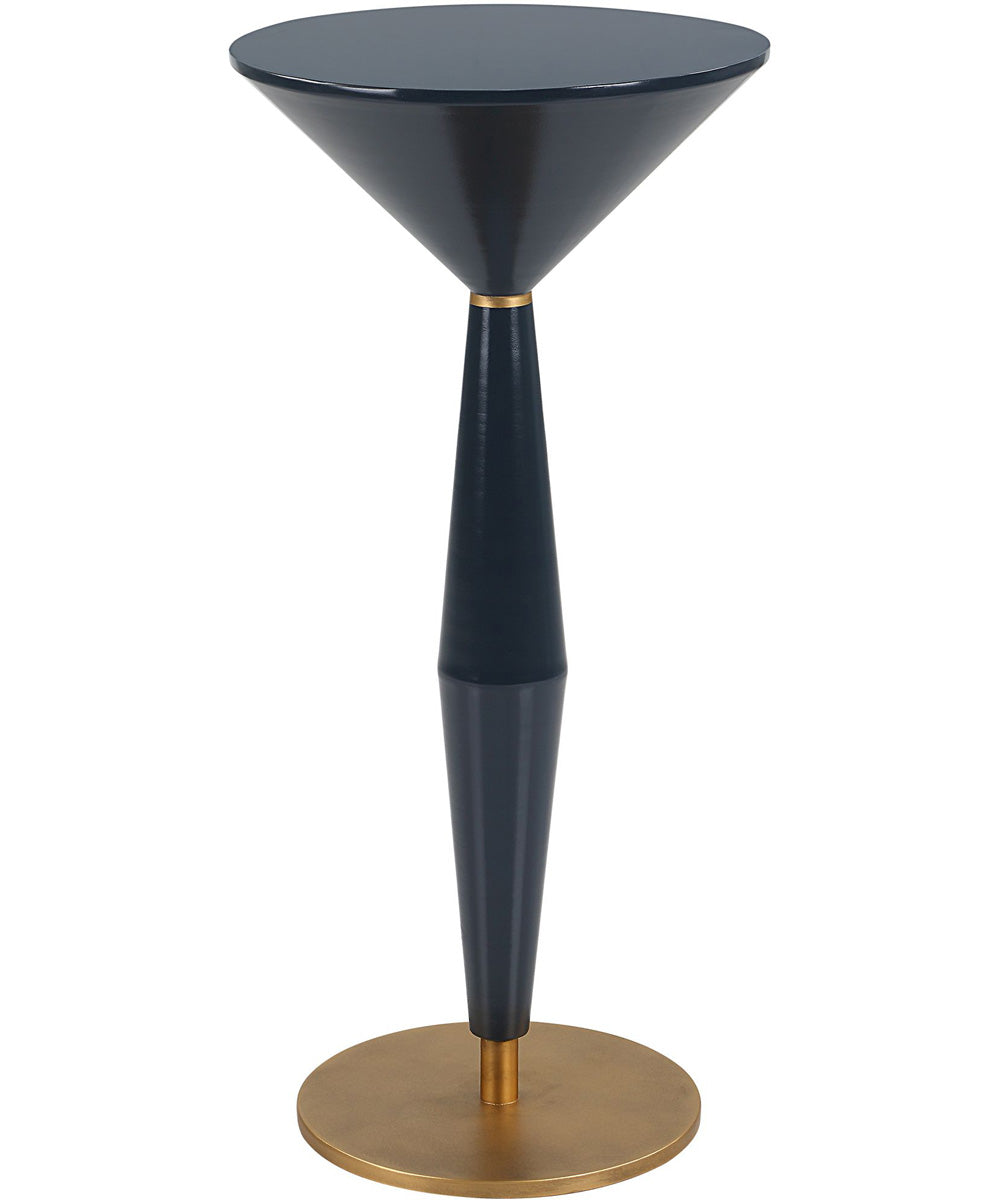 Luster Navy Blue Accent Table