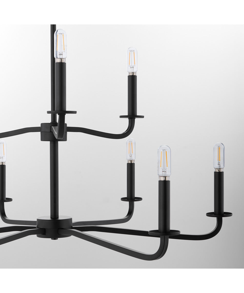 Rutherford 9-light Chandelier Matte Black