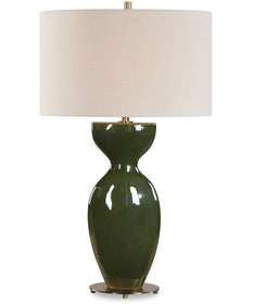 Curhan Green Glaze Table Lamp