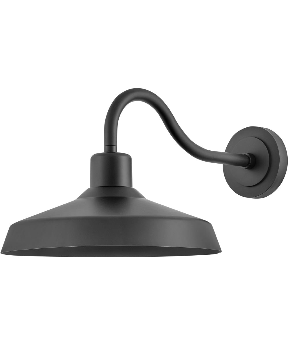 Forge 1-Light Medium Wall Mount Lantern in Black