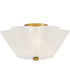 Honey 3-Light Medium Semi-Flush Mount in Distressed Brass