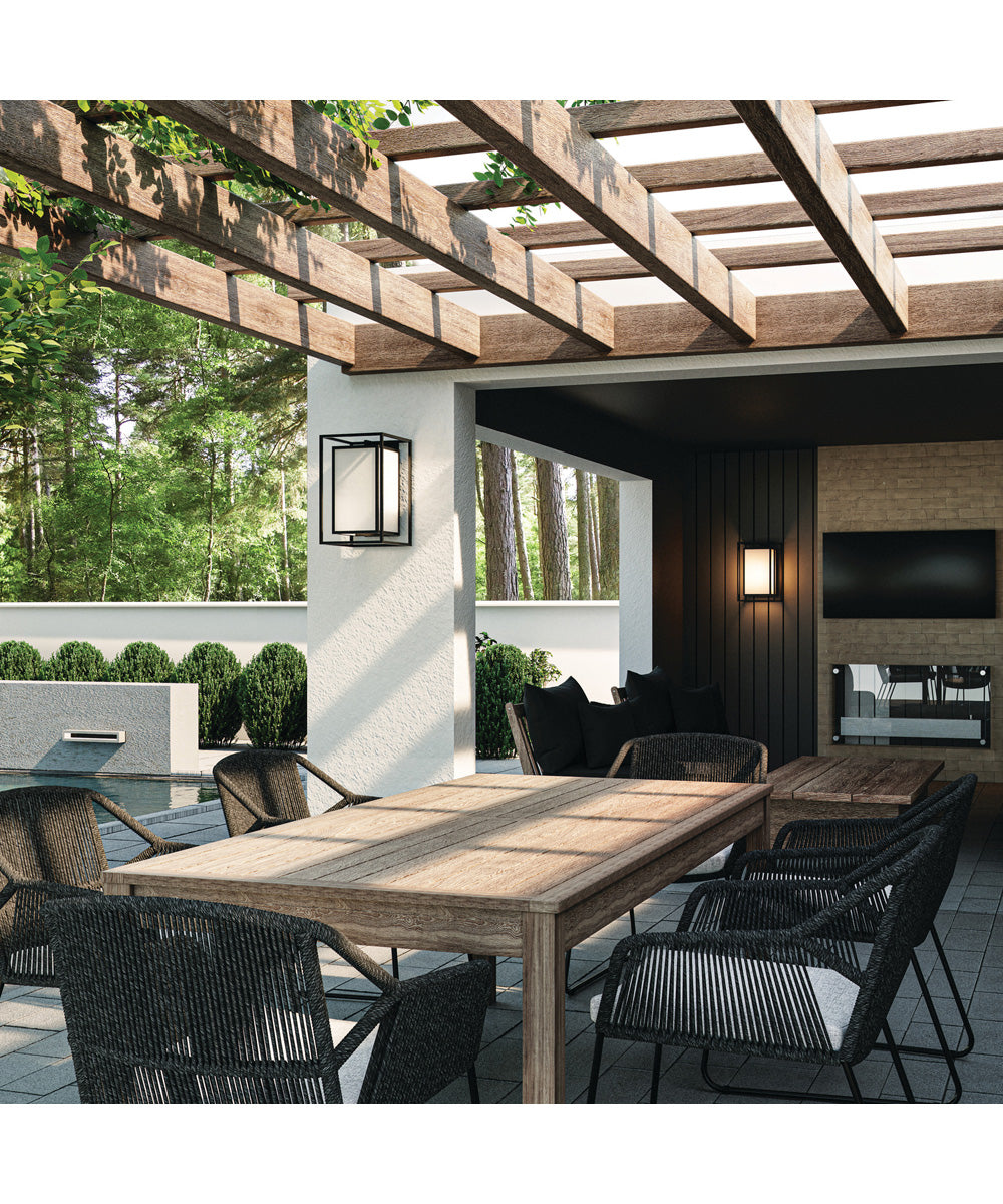 Aiden 1-Light Outdoor Wall-Lantern Black