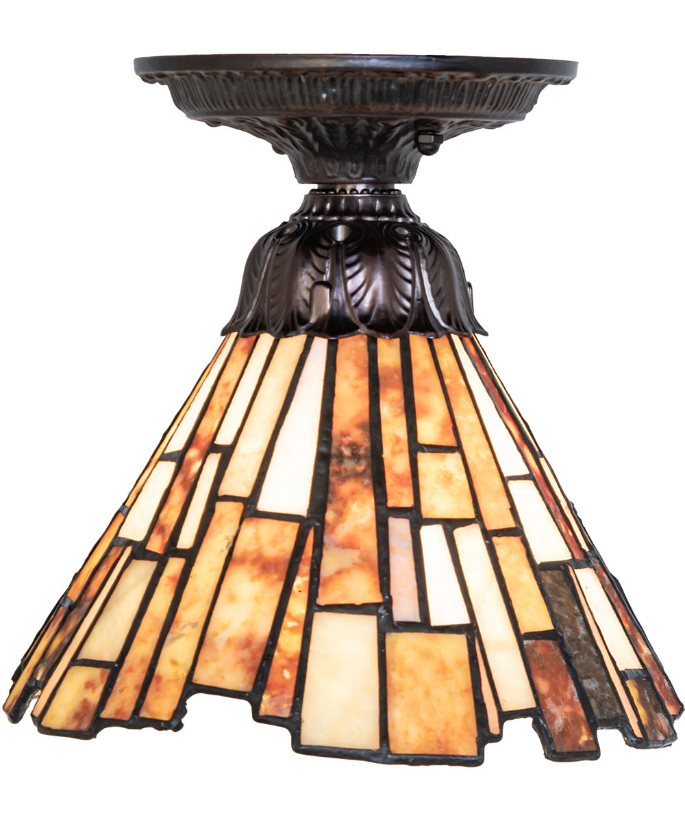 8" Wide DeLighta Jadestone Flushmount