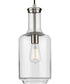 Latrobe 1-Light Clear Glass Coastal Pendant Light Brushed Nickel