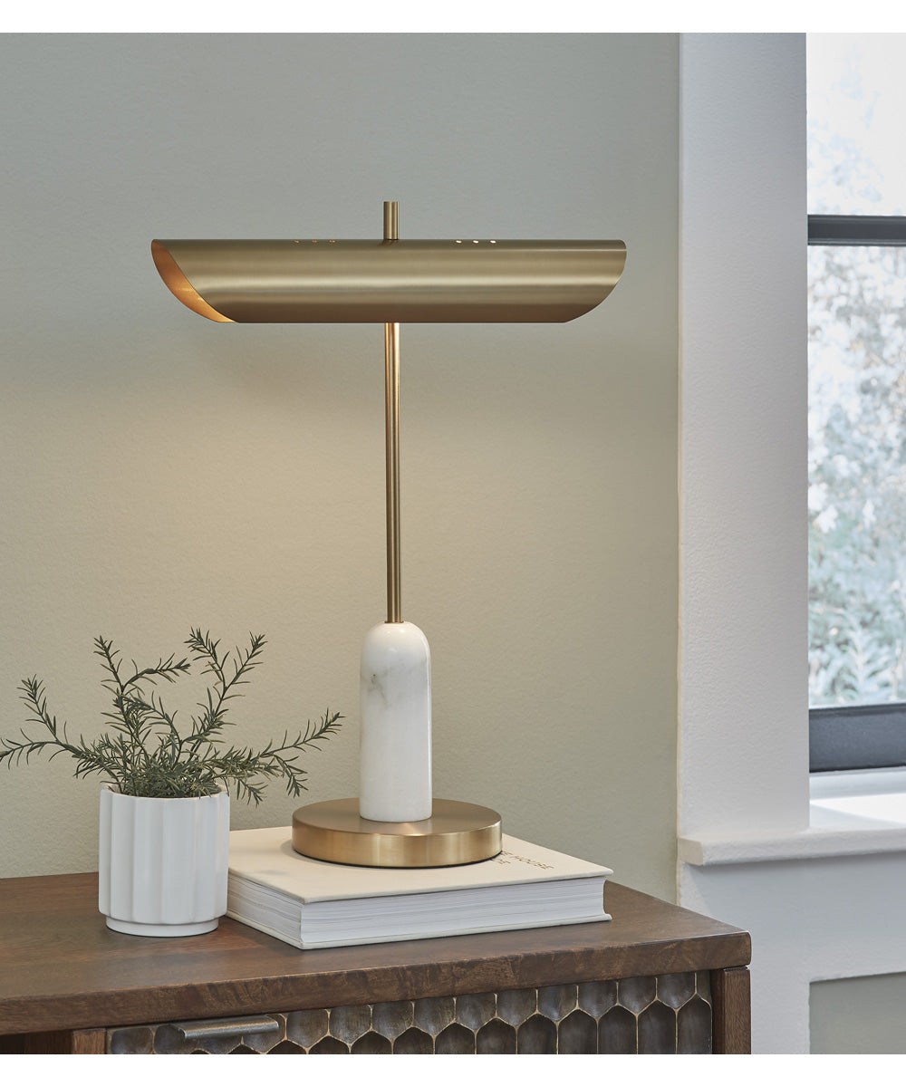 Rowleigh Marble Desk Lamp Gold/White