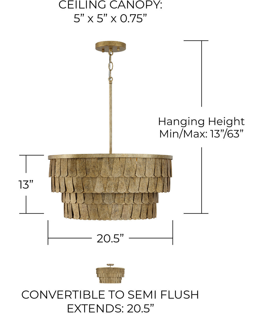 Arden 4-Light Pendant Ancestral Gold