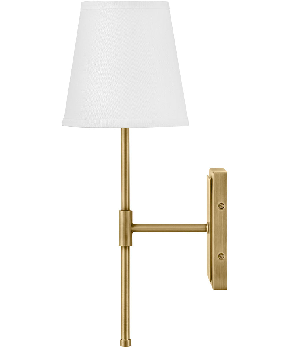 Beale 1-Light Medium Single Light Sconce in Lacquered Brass