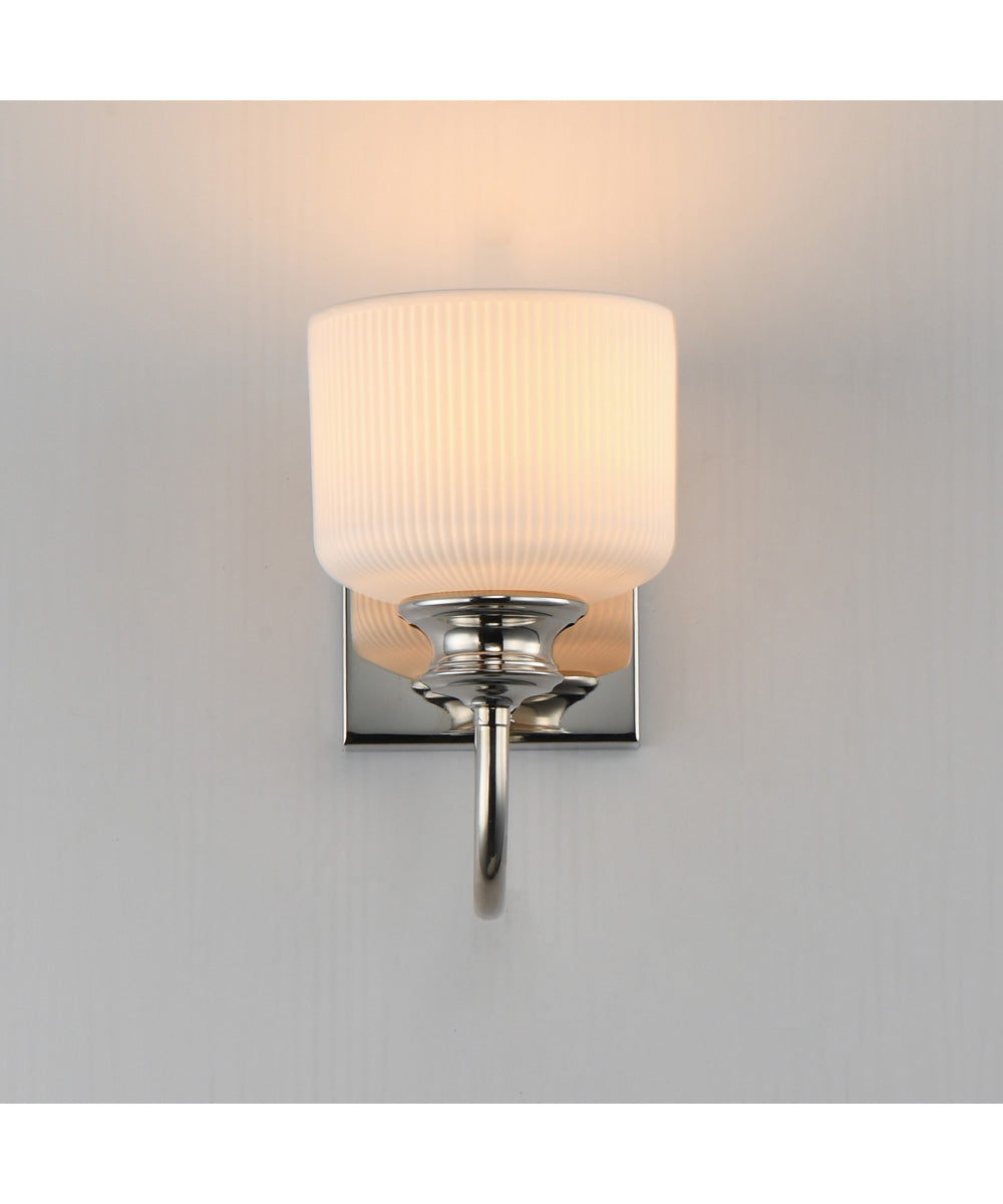 Bisque 1-Light Wall Sconce Polished Nickel