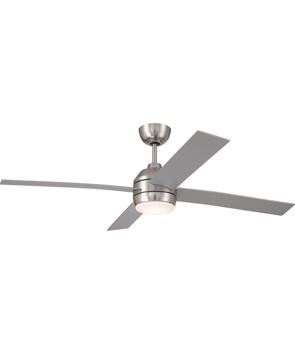 Kelsey 52" 4-blade Indoor Ceiling Fan 1-Light Fan Brushed Polished Nickel