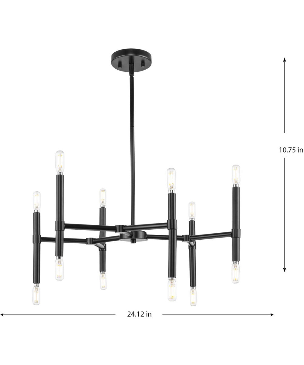 Arya 12-Light Chandelier Matte Black