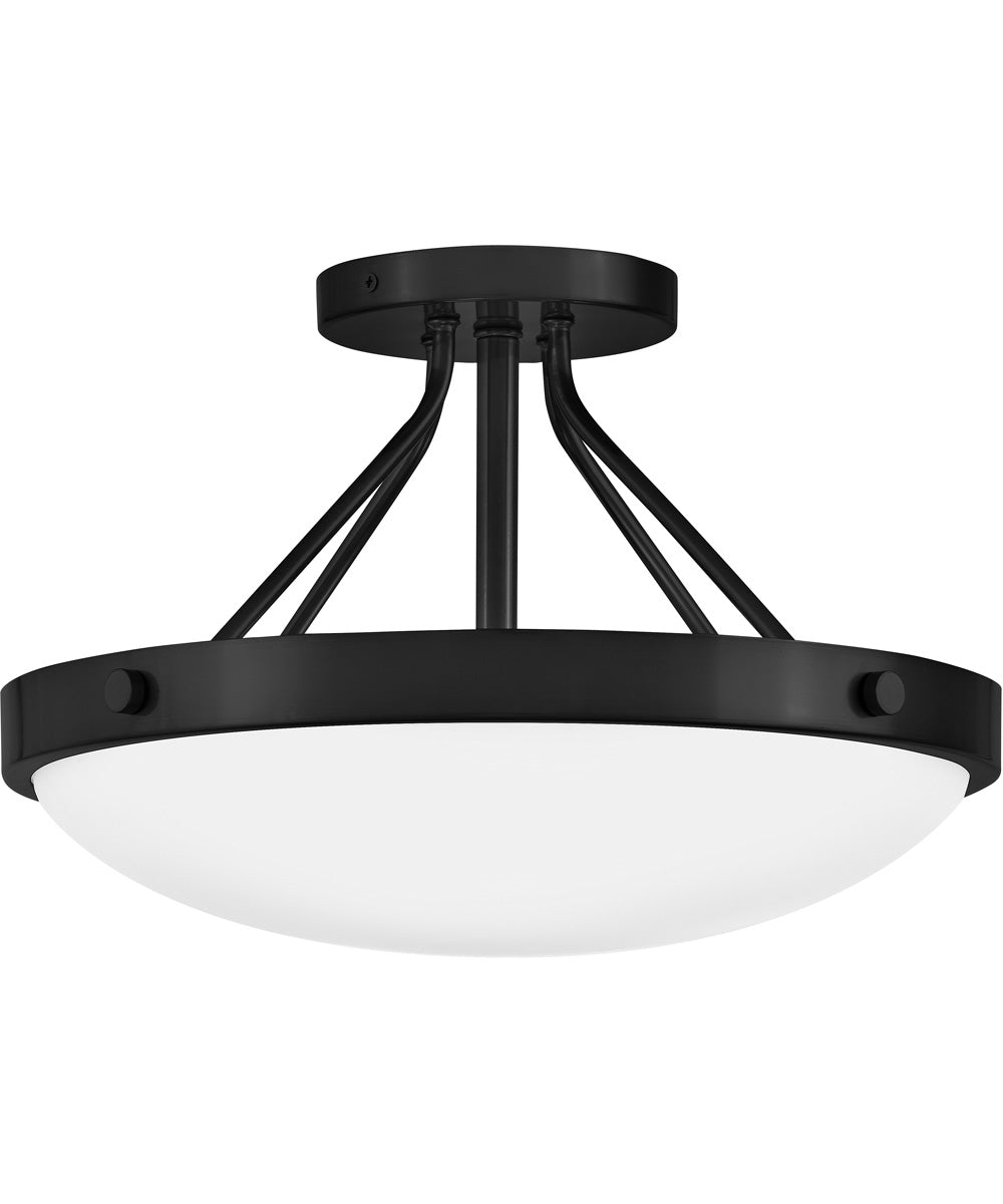 Gus 3-Light Medium Semi-Flush Mount in Black