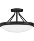 Gus 3-Light Medium Semi-Flush Mount in Black