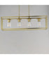 Lateral 4-Light Linear Pendant Satin Brass