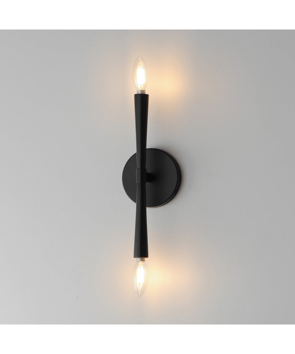 Rome 2-Light Wall Sconce Black